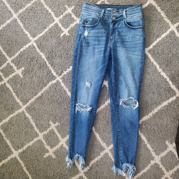 KanCan Truly High Rise Ankle Skinny Distressed Jeans Size 27 - Picture 3 of 7